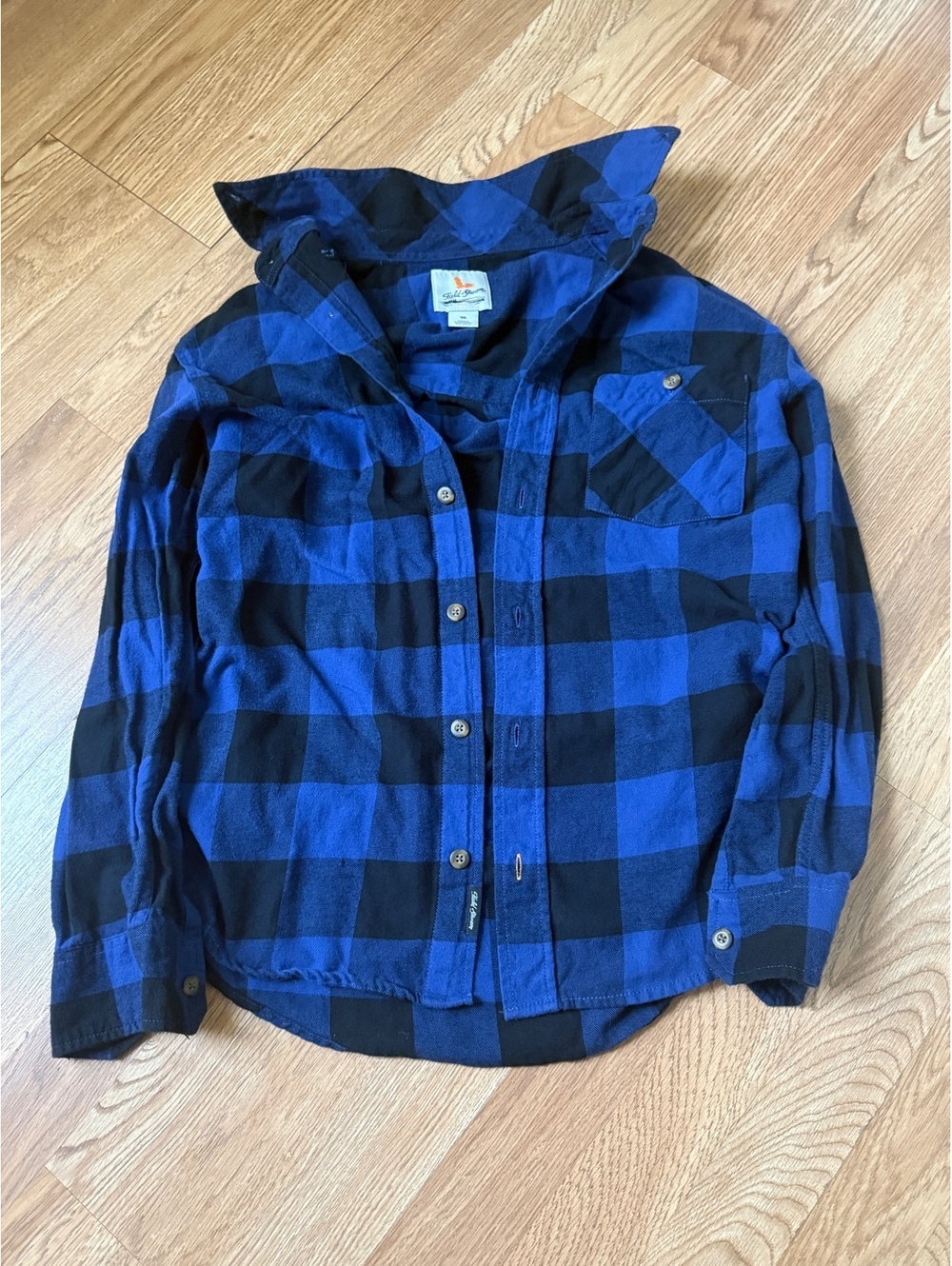Field & Stream Blue and Black Plaid Button-Up Shirt Jacket Size Small